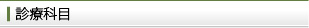 診療科目